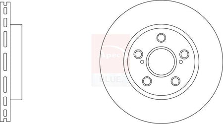 Apec Blue SDK6941 Brake Disc - 1