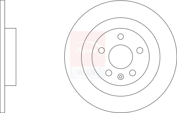 Apec Blue SDK6966 Brake Disc - 1