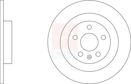 Apec Blue SDK6966 Brake Disc - 1
