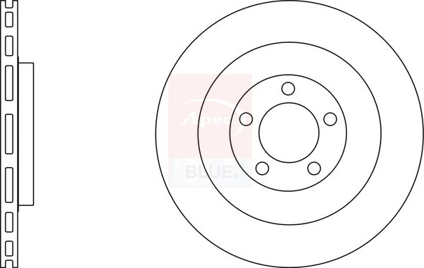 Apec Blue SDK6991 Brake Disc - 1