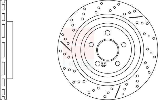 Apec Blue SDK7002 Brake Disc - 1