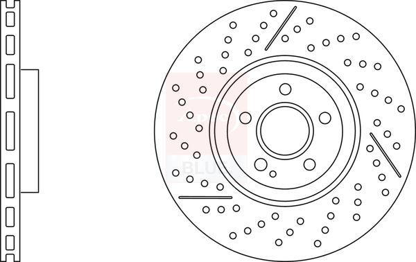 Apec Blue SDK7003 Brake Disc - 1