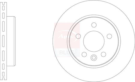 Apec Blue SDK7004 Brake Disc - 1