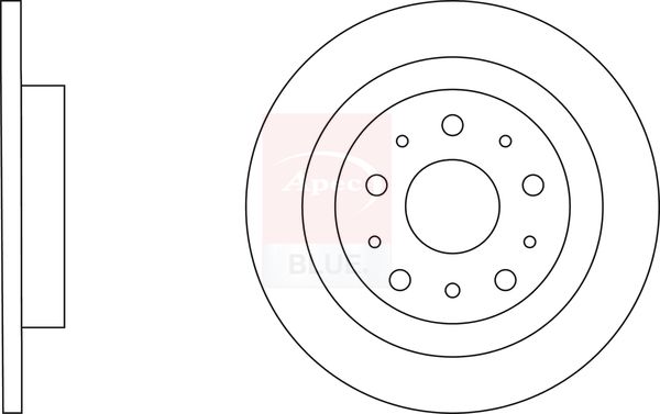 Apec Blue SDK7008 Brake Disc - 1