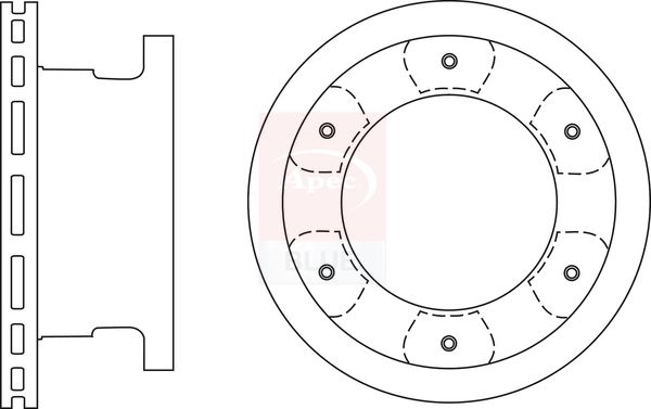 Apec Blue SDK7149 Brake Disc - 1