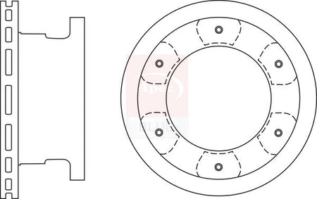 Apec Blue SDK7149 Brake Disc - 1