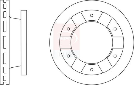 Apec Blue SDK7325 Brake Disc - 1