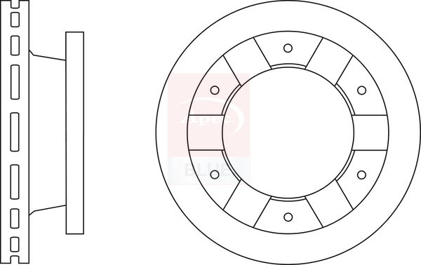 Apec Blue SDK7325 Brake Disc - 1
