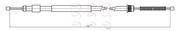 Apec CAB1001 Cable Pull, parking brake - 1