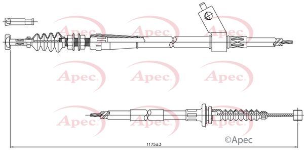 Apec CAB1002 Cable Pull, parking brake - 1
