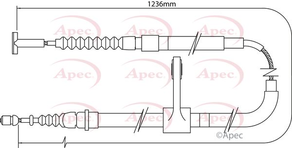 Apec CAB1003 Cable Pull, parking brake - 1
