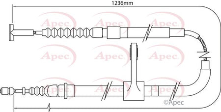 Apec CAB1003 Cable Pull, parking brake - 1
