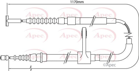Apec CAB1004 Cable Pull, parking brake - 1