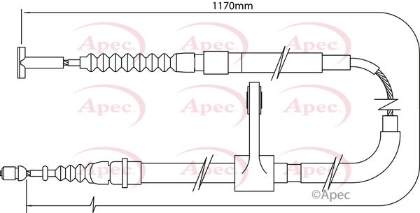 Apec CAB1004 Cable Pull, parking brake - 1