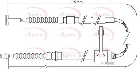 Apec CAB1005 Cable Pull, parking brake - 1