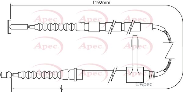 Apec CAB1005 Cable Pull, parking brake - 1