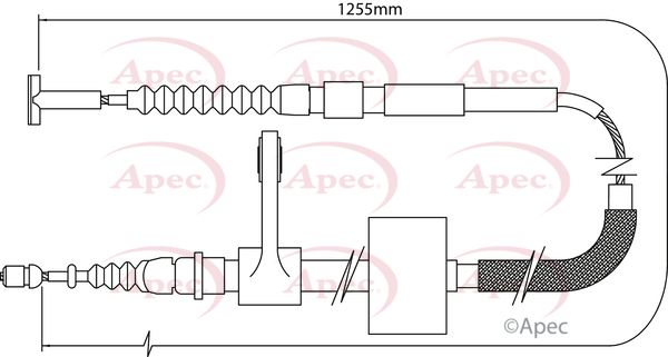 Apec CAB1006 Cable Pull, parking brake - 1
