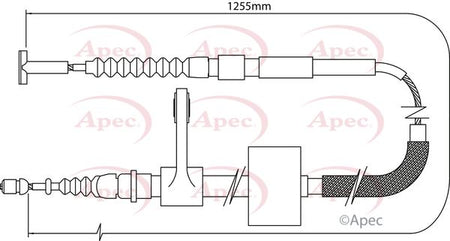 Apec CAB1006 Cable Pull, parking brake - 1