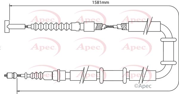 Apec CAB1007 Cable Pull, parking brake - 1