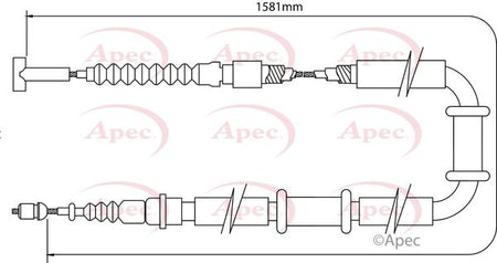 Apec CAB1007 Cable Pull, parking brake - 1
