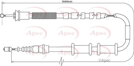Apec CAB1008 Cable Pull, parking brake - 1