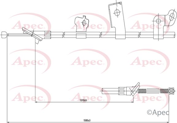 Apec CAB1009 Cable Pull, parking brake - 1