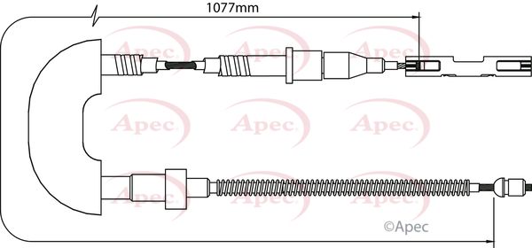 Apec CAB1010 Cable Pull, parking brake - 1