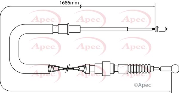Apec CAB1011 Cable Pull, parking brake - 1