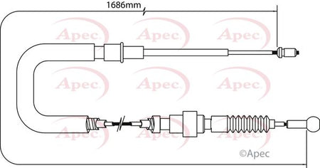 Apec CAB1011 Cable Pull, parking brake - 1
