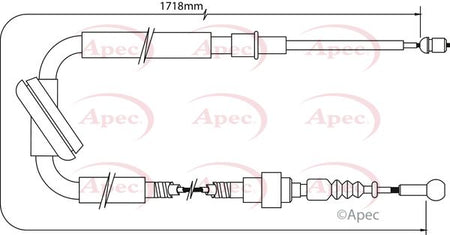 Apec CAB1012 Cable Pull, parking brake - 1