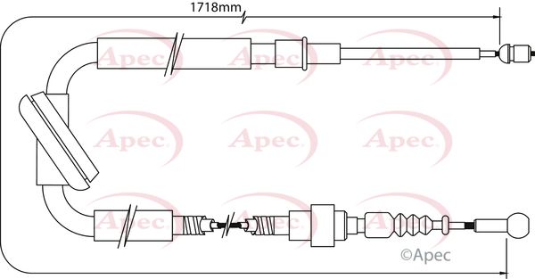 Apec CAB1012 Cable Pull, parking brake - 1