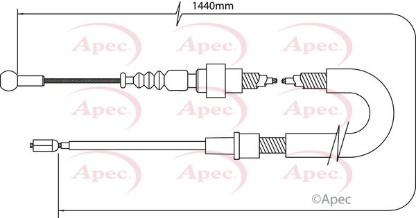 Apec CAB1013 Cable Pull, parking brake - 1