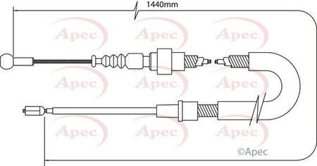 Apec CAB1013 Cable Pull, parking brake - 1