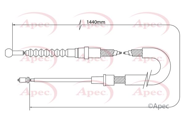 Apec CAB1014 Cable Pull, parking brake - 1