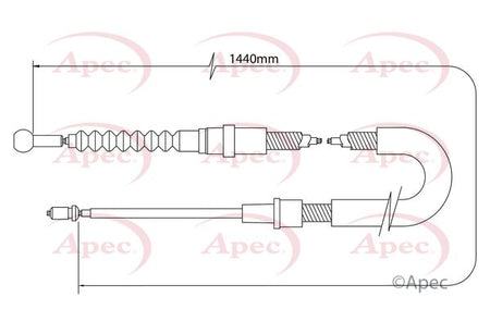 Apec CAB1014 Cable Pull, parking brake - 1