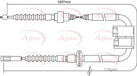 Apec CAB1016 Cable Pull, parking brake - 1