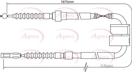 Apec CAB1017 Cable Pull, parking brake - 1