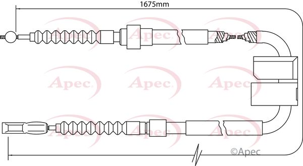 Apec CAB1017 Cable Pull, parking brake - 1