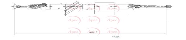 Apec CAB1018 Cable Pull, parking brake - 1