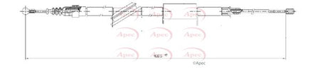 Apec CAB1018 Cable Pull, parking brake - 1