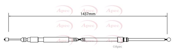 Apec CAB1019 Cable Pull, parking brake - 1