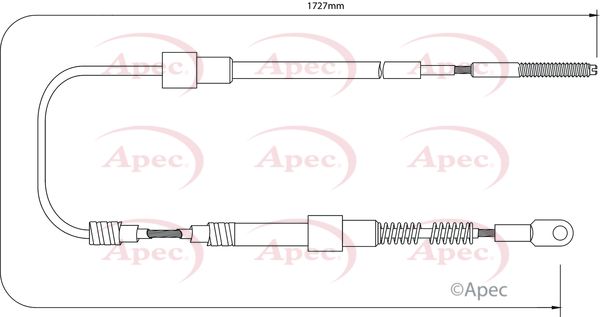 Apec CAB1020 Cable Pull, parking brake - 1