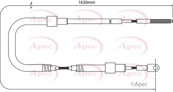 Apec CAB1021 Cable Pull, parking brake - 1