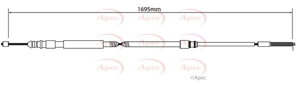 Apec CAB1022 Cable Pull, parking brake - 1