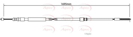 Apec CAB1022 Cable Pull, parking brake - 1