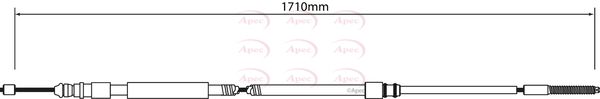 Apec CAB1023 Cable Pull, parking brake - 1
