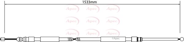 Apec CAB1024 Cable Pull, parking brake - 1