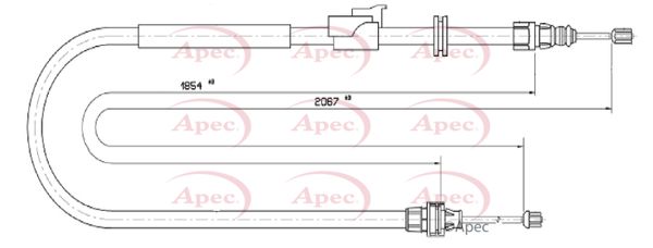 Apec CAB1026 Cable Pull, parking brake - 1