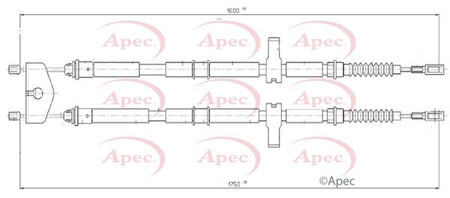 Apec CAB1027 Cable Pull, parking brake - 1