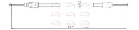 Apec CAB1028 Cable Pull, parking brake - 1
